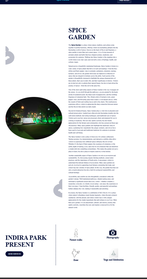 Spice Garden Restaurant Website